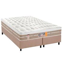 Cama Box Queen: Colchão Molas Ensacadas Castor Silver Star Air + Base CRC Suede Clean (158x198) Cama Box Queen: Colchão Molas Ensacadas Castor Silver Star Air + Base CRC Suede Clean (158x198)