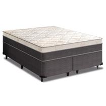 Cama Box Queen + Colchão Molas Ensacadas Luare Europillow 158x198x70cm Full - Maestro Colchões