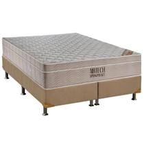 Cama Box Queen: Colchão Molas Ensacadas Ortobom SuperPocket Airtech Spring + Base CRC Suede(158x198)