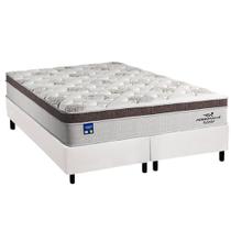 Cama Box Queen: Colchão Molas Ensacadas Plumatex Personalle + Base CRC Courano White (158x198)