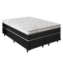 Cama Box Queen + Colchão Molas Ensacadas Varena Europillow 158x198x70cm Full - Maestro Colchões