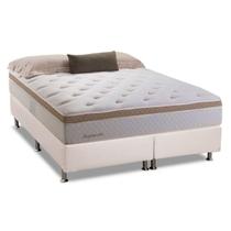 Cama Box Queen: Colchão Molas Herval Bonnel Inspiracion + Base CRC Courano Branco(158x198) Cama Box Queen: Colchão Molas Herval Bonnel Inspiracion + Base CRC Courano Branco(158x198)