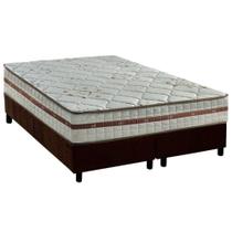Cama Box Queen: Colchão Molas MasterPocket Ensacadas Anjos Classic + Base CRC Suede Brown(158x198) Cama Box Queen: Colchão Molas MasterPocket Ensacadas Anjos Classic + Base CRC Suede Brown(158x198)