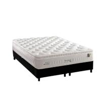 Cama Box Queen: Colchão Molas MasterPocket Ensacadas Anjos Impressione + Base CRC Suede Black(158x198) Cama Box Queen: Colchão Molas MasterPocket Ensacadas Anjos Impressione + Base CRC Suede Black(158x198)