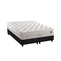 Cama Box Queen: Colchão Molas MasterPocket Ensacadas Anjos Impressione + Base CRC Suede Cinza(158x198) Cama Box Queen: Colchão Molas MasterPocket Ensacadas Anjos Impressione + Base CRC Suede Cinza(158x198)