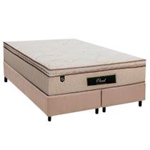 Cama Box Queen: Colchão Molas MasterPocket Ensacadas Luckspuma Cloud + Base CRC Suede Clean (158x198)