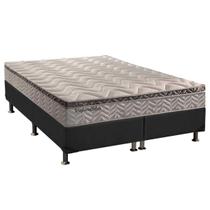 Cama Box Queen: Colchão Molas MasterPocket Ensacadas Paropas Esplêndido + Base CRC Suede Cinza(158x198) Cama Box Queen: Colchão Molas MasterPocket Ensacadas Paropas Esplêndido + Base CRC Suede Cinza(158x198)