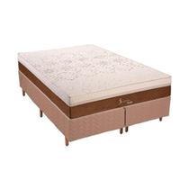 Cama Box Queen: Colchão Molas MasterPocket Ensacadas Polar Jasmim + Base CRC Rústico Bege(158x198) Cama Box Queen: Colchão Molas MasterPocket Ensacadas Polar Jasmim + Base CRC Rústico Bege(158x198)