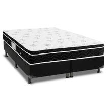 Cama Box Queen: Colchão Molas Ortobom Nanolastic Physical Spring + Base CRC Courano Black(158x198) Cama Box Queen: Colchão Molas Ortobom Nanolastic Physical Spring + Base CRC Courano Black(158x198)