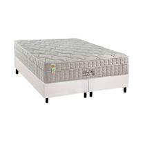 Cama Box Queen: Colchão Molas Pocket Ensacadas D Angelis Anjos King Best New Clean + Base CRC Courano White (158x198)