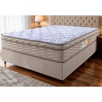 Cama Box Queen Colchão OrtoMove + Box Desmontável 158x198x65 One Face Espuma D33 Dourado