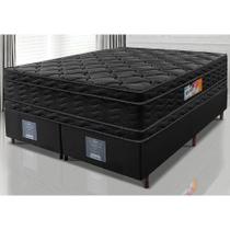 Cama Box Queen Colchão Ortopédico Black + Box 158x198x71 Double Face Espuma D33 Preto Cama Box Queen Colchão Ortopédico Black + Box 158x198x71 Double Face Espuma D33 Preto