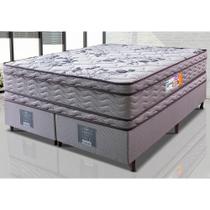 Cama Box Queen Colchão Ortopédico + Box 158x198x71 Double Face Espuma D45 Cinza Cama Box Queen Colchão Ortopédico + Box 158x198x71 Double Face Espuma D45 Cinza