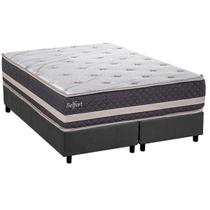 Cama Box Queen: Colchão Ortopédico Herval AG65 Belfort + Base CRC Suede Gray (158x198) Cama Box Queen: Colchão Ortopédico Herval AG65 Belfort + Base CRC Suede Gray (158x198)