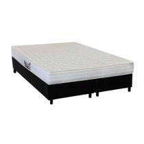 Cama Box Queen: Colchão Ortopédico Herval AG65 Frontier + Base CRC Suede Black(158x198) Cama Box Queen: Colchão Ortopédico Herval AG65 Frontier + Base CRC Suede Black(158x198)