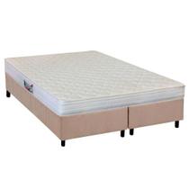 Cama Box Queen: Colchão Ortopédico Herval AG65 Frontier + Base CRC Suede Clean(158x198)