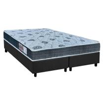 Cama Box Queen: Colchão Ortopédico Orthoflex D45/EP Cecina + Base CRC Suede Gray(158x198)