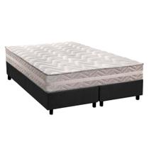 Cama Box Queen: Colchão Ortopédico Paropas D28/AG65 Master + Base CRC Suede Gray(158x198)