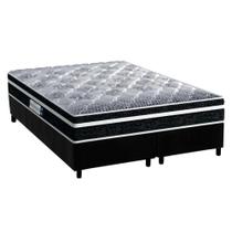 Cama Box Queen: Colchão Ortopédico Probel D33/EP Advanced Tech1500 Plus + Base CRC Suede Black(158x198)