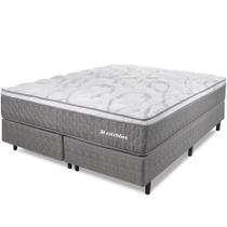 Cama Box Queen Colchão Smart Spring Mola Ensacada e Pillow Top de Espuma Viscoelástico 158x198x61cm - BF Colchões