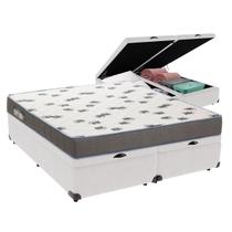 Cama Box Queen com Bau Ortobom D33 Light Bege Cama Box Queen com Bau Ortobom D33 Light Bege