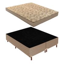 Cama Box Queen com Colchão D33 Unique Duoface 16x158x198cm e Base Florença