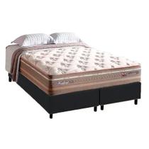 Cama Box Queen com Colchão Herval Moskow Molas Maxspring 158x198x73cm MS
