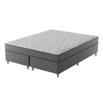 Cama Box Queen D28 Of 1,58x198x0,42 Cinza/Branco - Montreal