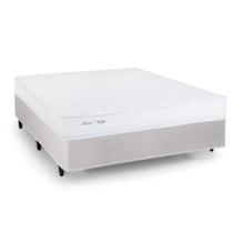 Cama Box Queen Desmontável Sonarie, Espuma D28, Jacquard Off White, 64x158x198 cm Cama Box Queen Desmontável Sonarie, Espuma D28, Jacquard Off White, 64x158x198 cm