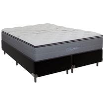 Cama Box Queen e Colchão Ares Molas Ensacadas Colchobel Preto Cama Box Queen e Colchão Ares Molas Ensacadas Colchobel Preto
