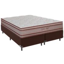 Cama Box Queen e Colchão Artemis Molas Ensacadas Colchobel Marrom Cama Box Queen e Colchão Artemis Molas Ensacadas Colchobel Marrom