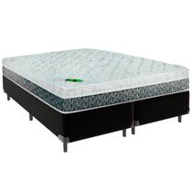 Cama Box Queen e Colchão Aspen Molas Ensacadas Luckspuma Preto