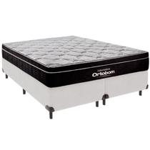 Cama Box Queen e Colchão Elegant Molas Ensacadas Ortobom Branco Cama Box Queen e Colchão Elegant Molas Ensacadas Ortobom Branco