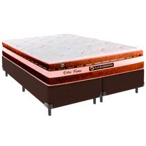 Cama Box Queen e Colchão Esplendor Molas Ensacadas Luckspuma Marrom Cama Box Queen e Colchão Esplendor Molas Ensacadas Luckspuma Marrom