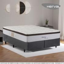 Cama Box Queen e Colchão Herval Edimburgo (158x198x025)