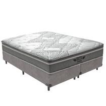 Cama Box Queen e Colchão Ibiza Molas Ensacadas V-tech Cama Box Queen e Colchão Ibiza Molas Ensacadas V-tech