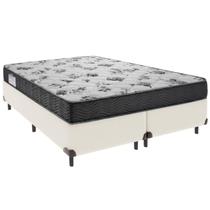 Cama Box Queen e Colchão ISO 100 Espuma Ortobom Palha