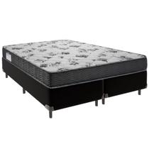 Cama Box Queen e Colchão ISO 100 Espuma Ortobom Preto