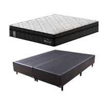 Cama Box Queen e Colchão Madrid Molas Ensacadas Probel Marrom Cama Box Queen e Colchão Madrid Molas Ensacadas Probel Marrom