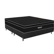cama box queen e colchão ortobom star black (158x198x038)