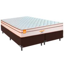 Cama Box Queen e Colchão Pequim Molas Ultralastic Inducol Marrom Cama Box Queen e Colchão Pequim Molas Ultralastic Inducol Marrom