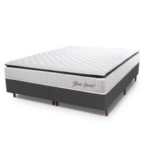 Cama Box Queen Hellen Molas Ensacadas Yaris Pillow Top 158x198x61cm