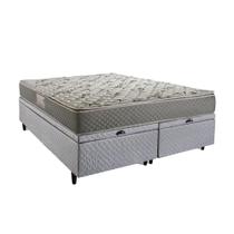 Cama Box Queen Herval Fort Black, Espuma Alto Suporte, 68x158x198 cm