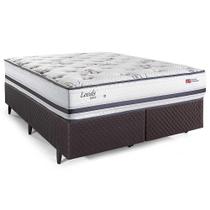 Cama Box Queen Herval Leeds, 69x158x198 cm, Molas Maxspring, Chumbo Cama Box Queen Herval Leeds, 69x158x198 cm, Molas Maxspring, Chumbo