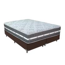 Cama Box Queen Marrom + Colchão Black Graphite 27 Molas Ensacadas Anjos Cama Box Queen Marrom + Colchão Black Graphite 27 Molas Ensacadas Anjos