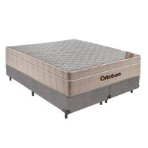 Cama Box Queen Ortobom Airtech Spring Pocket - Cinza 158x198