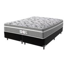 Cama Box Queen Preto + Colchão Evolution Molas Ensacadas Probel