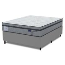 Cama Box Queen Probel Molas Ensacadas Euro In 158x198x68cm Guarda Costas Stone Branco/Cinza Cama Box Queen Probel Molas Ensacadas Euro In 158x198x68cm Guarda Costas Stone Branco/Cinza