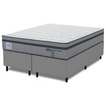 Cama Box Queen Probel Molas Ensacadas Euro In 158x198x68cm Guarda Costas Stone Branco/Cinza Cama Box Queen Probel Molas Ensacadas Euro In 158x198x68cm Guarda Costas Stone Branco/Cinza