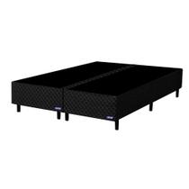 Cama Box Queen Size Bipartido Preto Bordado 158 X 198 X 39 Pérola Negra Gazin